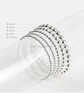 Hertiny Jewelry S925 Sterling Silver 2.5mm 3mm 4mm 5mm 6mm 925 Beads Stretch Bracelet for Women