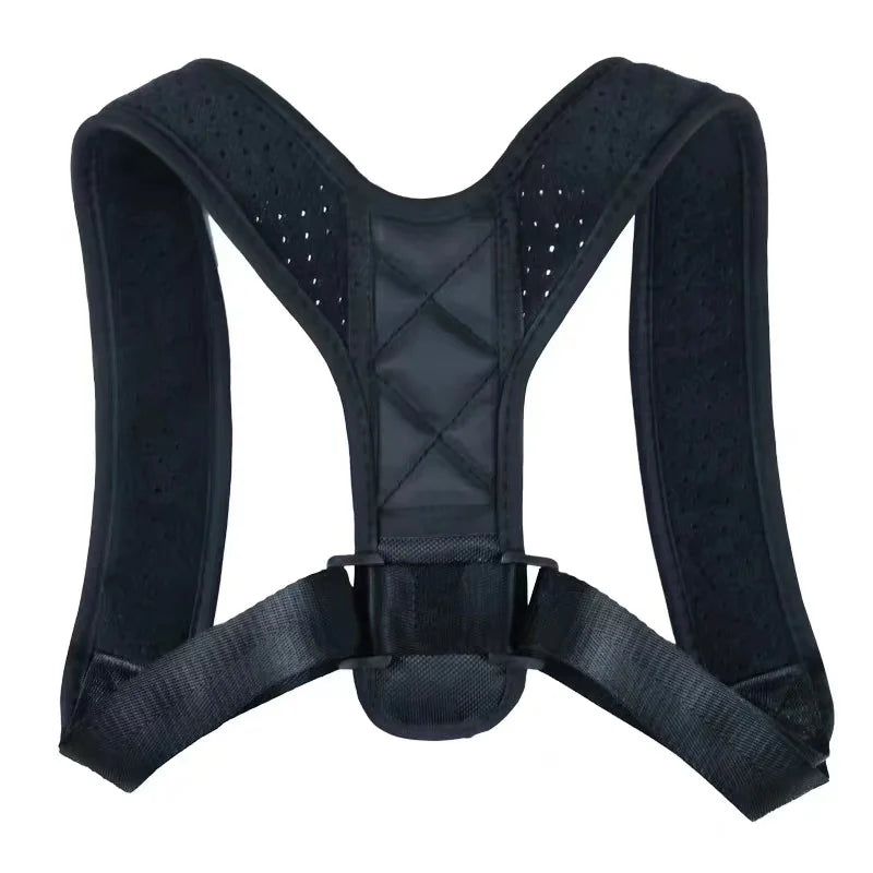 Adjustable Shoulder Support with Breathable Leather Back Posture Corrector and Bases MegaBDM