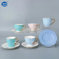Custom Gold Rim Ceramic Coffee Mug Tea Cup Gift Set Coffee Cup and Saucer 6/7.4/8/9.5 Oz Cappuccino Cup Set