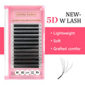 W Shape 5D Natural Eyelash Extensions Tray YY Model Soft Volume Fan Lashes Mixed Korean PBT Premade Volume Fans Dark Matte