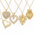 MIENTER 2024 New Design Zircon Necklace Jewelry 18k Gold Crystal Heart Necklace for Women