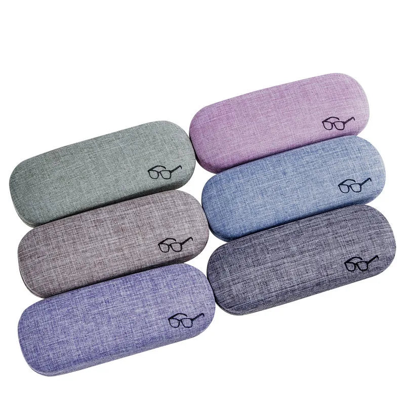 Factory Wholesale Fashion Glasses Box High-End Linen Myopia Glasses Storage Packaging Box Boutique Glasses Case