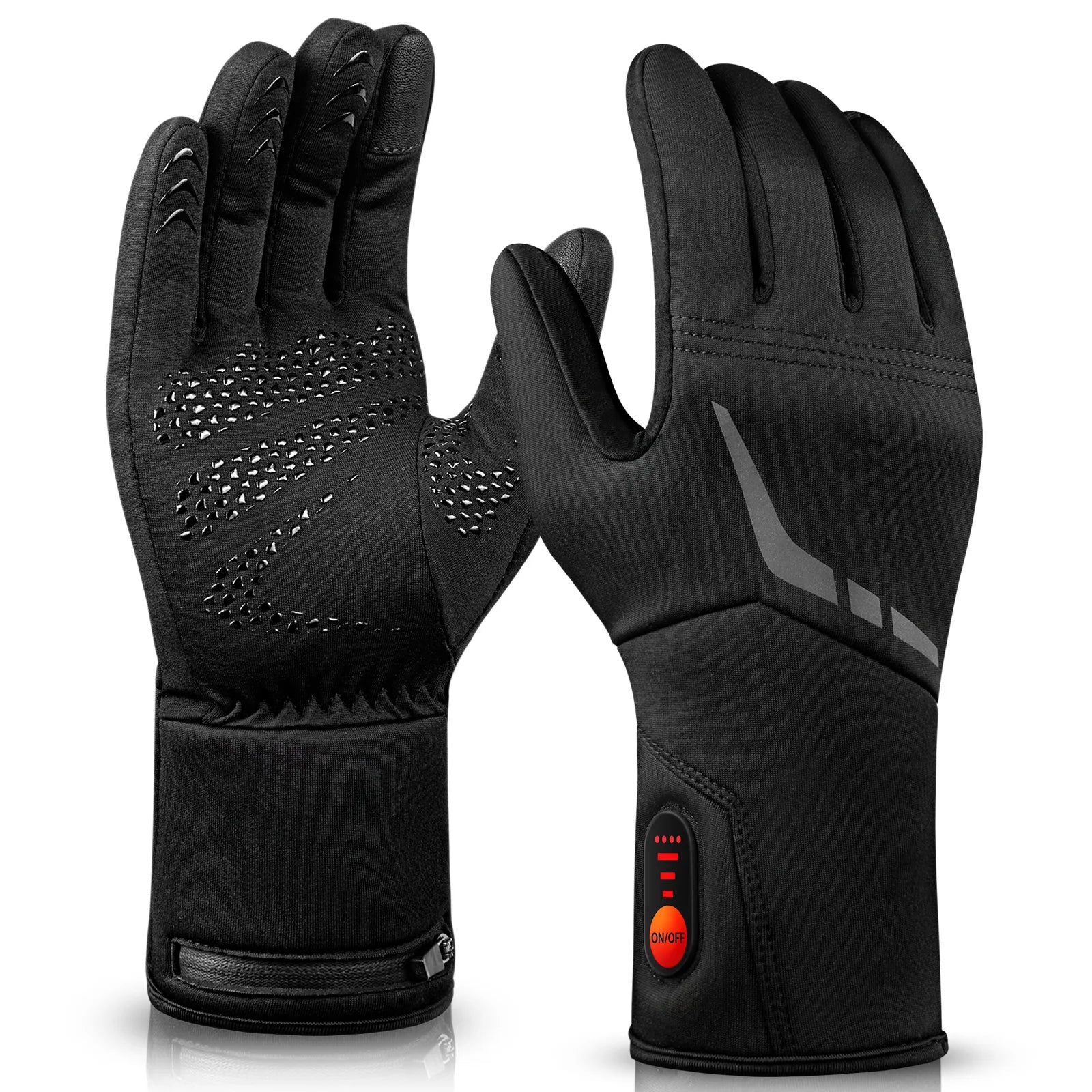 Wasoto Li-ion 7.4V Rechargeable Battery Heated Waterproof Touchscreen Compatible Gloves for Men Women Winter Skiing Hiking