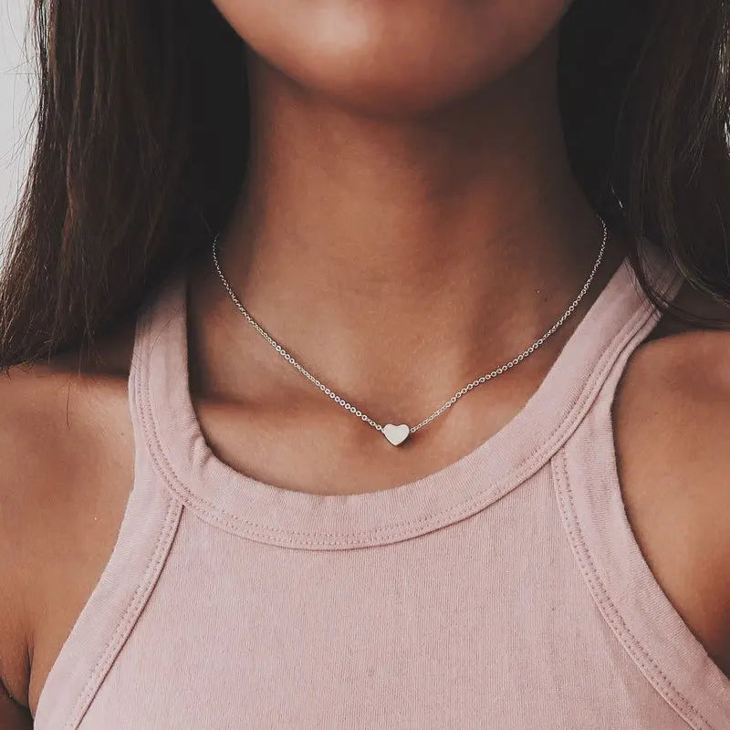 Lateefah Love Pendant Jewelry Women's Temperament Personality Versatile Collarbone Chain Necklace for Gift