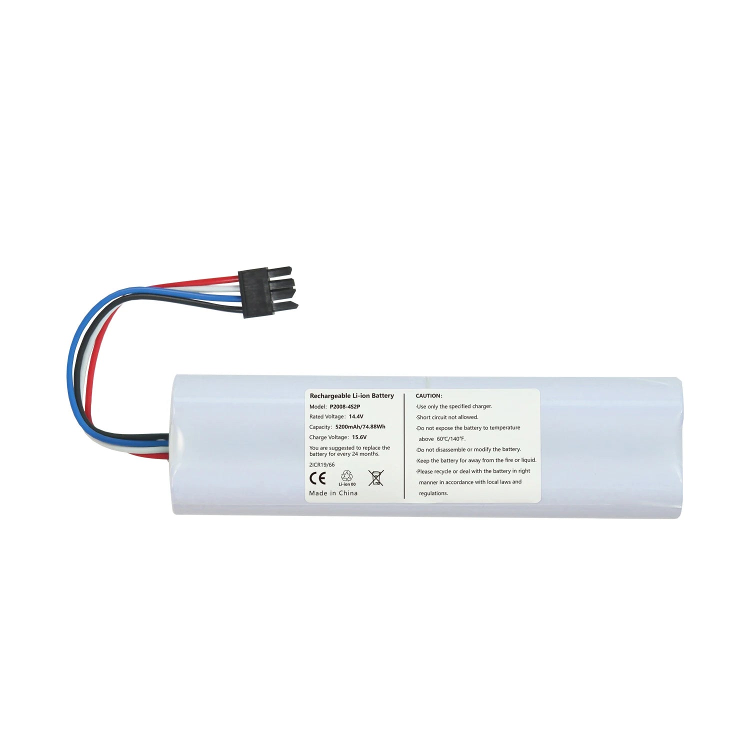 14.4V 5200mAh Lithium Battery P2008-4S2P-MMBK for Xiaomi X10 + Plus B101GL B101CN B105CN Omni 1S Sweeping Vacuum Cleaner Battery