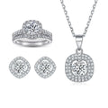 Sophisticated 925 Sterling Silver Zirconia Set Custom Brand Logo Luxury Fine Jewelry