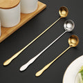Simple Long Handle  Tea Stir Spoon Stainless Steel Coffee Spoon Creative Ice Cream Dessert Picnic Tea Spoon Kitchen Accessories