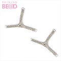 Triangles Clear  Crystal Rhinestone Bikini Connectors Buckle Metal Chain Apparel Bags Shoes Sewing