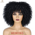 Wholesale Natural Color Black Brown Blonde Short Hair Wig Synthetic for Black Women Synthetic Kinky Curly Wigs