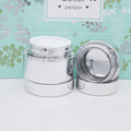 Electroplated Glass Silver Luxury Eco Friendly Wide Mouth Glass Jar