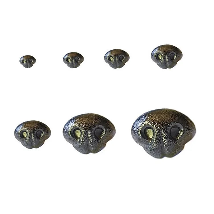 Factory Price 15mm-50mm Multi Size Plastic Safety Toy Animal Noses Black Round Matte Dog Nose for Crochet