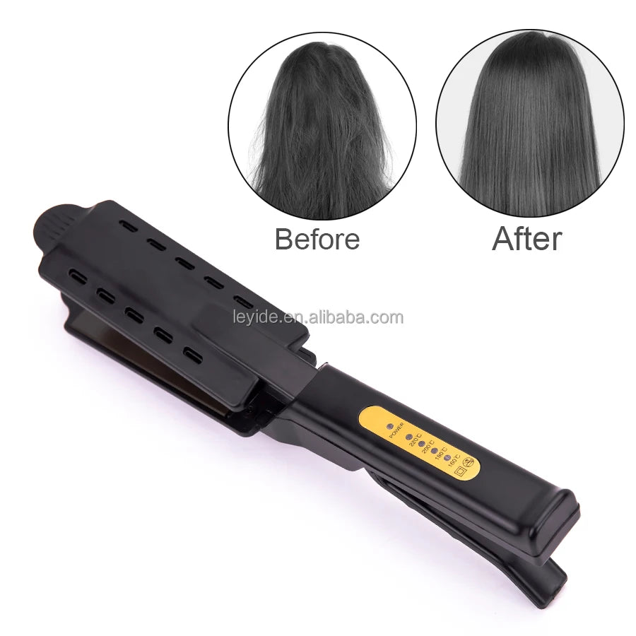 Wholesale Private Label Professional Salon Titanium Fast Steam Hair Straightener Infrared Ionic Flat Iron
