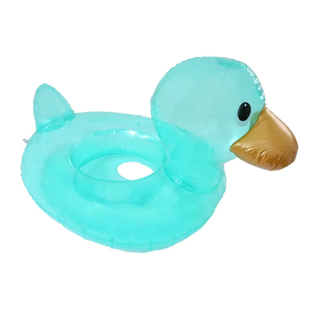Colorful Pink Duck Inflatable Kids Swimming Ring with Custom Logo PVC Tube Float Ring for Pool Swim Seat by Kids