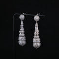 Luxury Vintage Jhumka Earrings Indian Traditional Shining Zircon Unique Pendant Statement Earrings Women