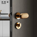 Modern Design Zinc Alloy Internal Wooden Bedroom Door  Gold Lever Handle Lock With Home Hotel