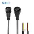 3 Core 50CM Male to Female Pigtail Pairs Led Connector BLACK Cable 50CM for 3 Pin LED Smart Pixel Lights