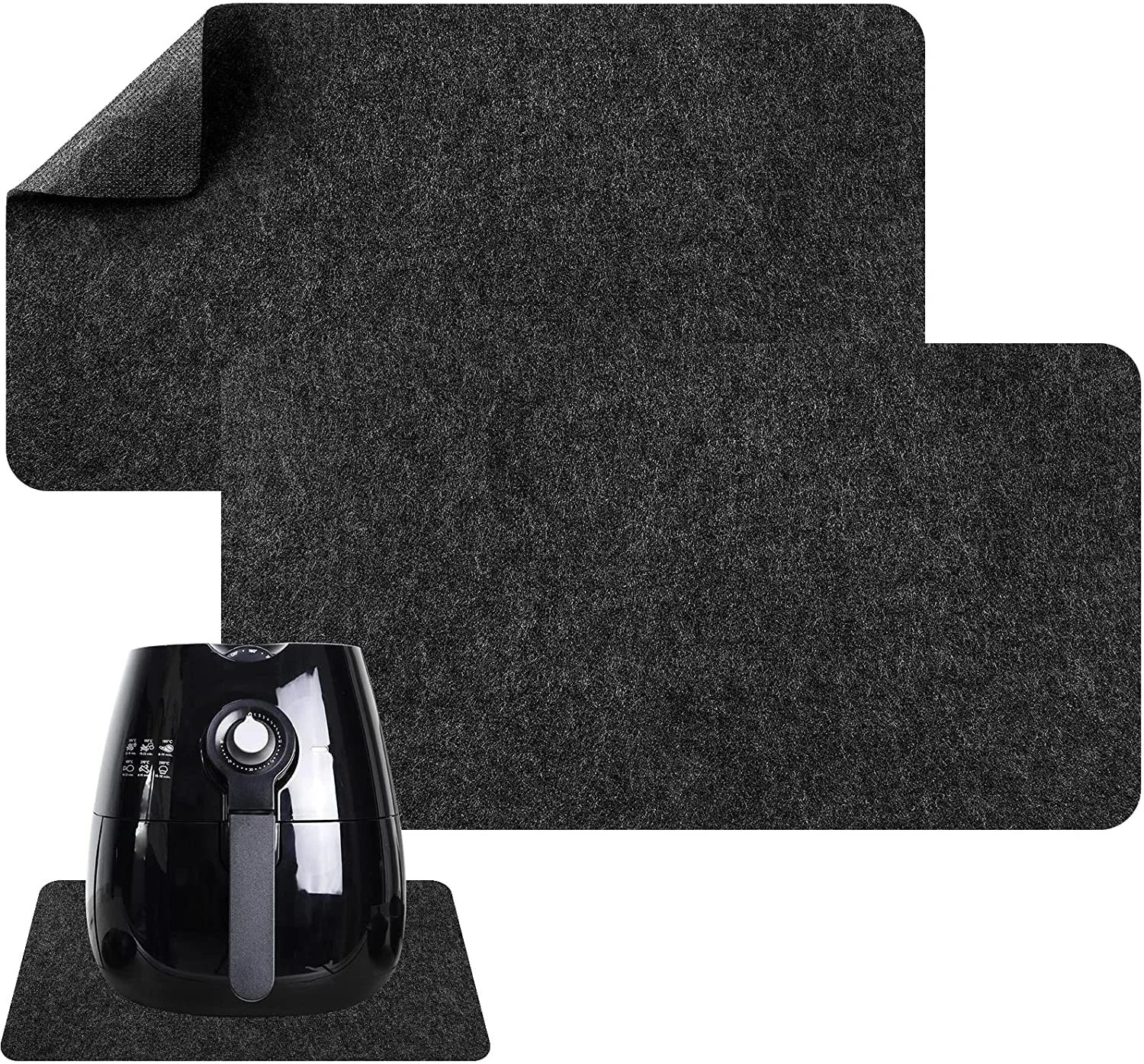 Non Slip Felt and Silicone Air Fryer Heat Resistant Mat for Moving Small Kitchen Appliances