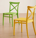 High-End Acrylic Hotel Chairs Stackable Children's Plastic Dining Chairs with Color for Parties Kindergarten Outdoor Use