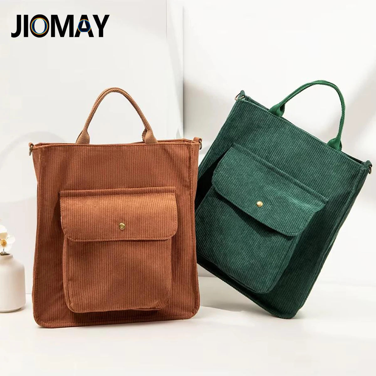 2025 Designer A4 Corduroy Shoulder Bag Women's Fashionable Reusable Computer Messenger Bag Single Strap Portable Zipper for