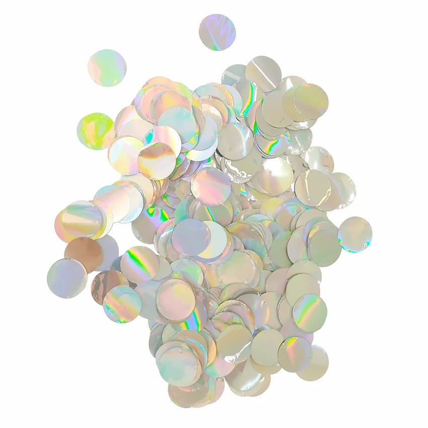 1.5cm Customized Wedding Confetti Cannon Party Decoration PET Metallic Foil Round Confetti