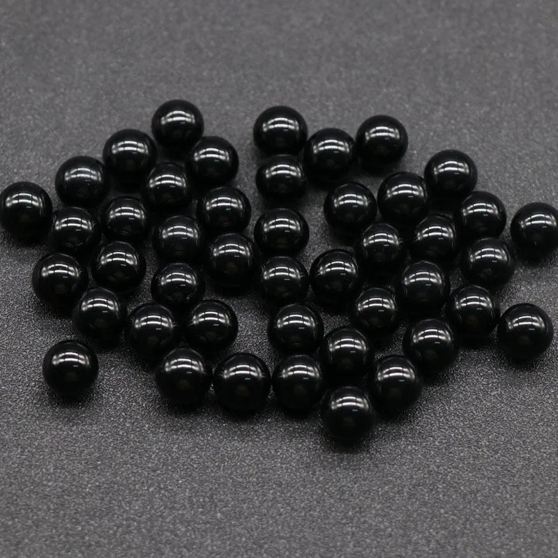 HY Hot selling 10mm Semi-precious stones Black Agate round Cut Loose Beads round beads