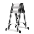 Lightweight Stainless Steel 1.8m Multifunctional Telescopic Folding Ladder for Leisure Facilities 150kg Load Capacity CE