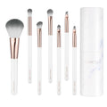 Free Sample Manufacturers OEM 7 Pcs Professional Vegan Cosmetic Makeup Brushes Set With Marble Packing Box