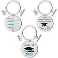 New Arrival Colorful Printed Stainless Steel Keychain Perfect Gift for Graduation Teacher's Day Durable Metal Keychain