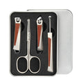 Trending Products 2024 New Arrivals Wooden Pattern Stainless Steel Nail Clippers Portable Nail Clippers Set