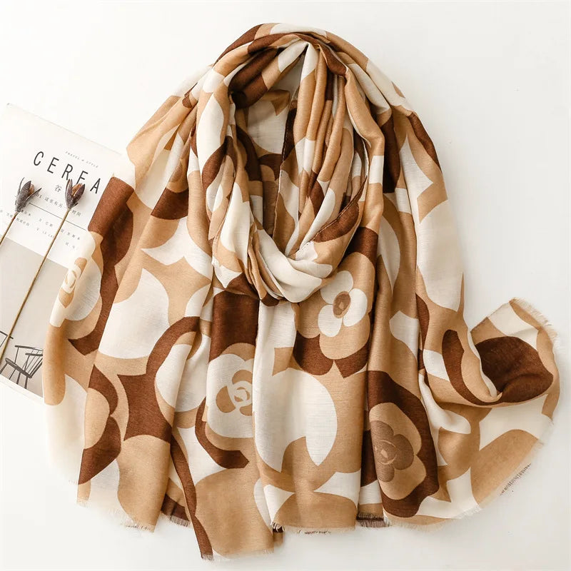 Fashion New Colorful Butterfly Printed Cotton Scarves Head Wraps Muslim Women Floral Pattern Shawls Cotton Voile Feelings Hijabs