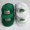 Factory Wholesale Unstructured Vintage Corduroy Hat Flat Brim White Green 5 Panel Embroidered Logo Snapback Cap Custom Patch