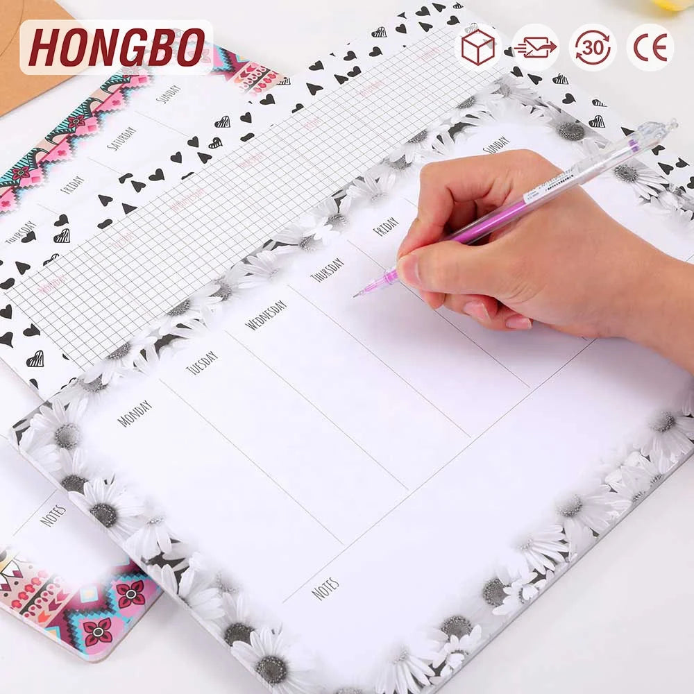 Hot 8.5 X 11 A4 Daily To-Do Planner Notepad Business Premium Personal Home Office Organizer Thicker Leather Premium Paperboard