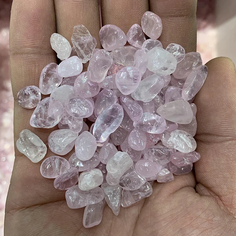 Wholesale Nature Crystal Rose Quartz Gravel Chips Stones for Decoration
