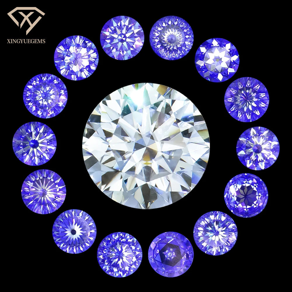 Xingyue Gemstones 6.5mm & 8mm Fancy Cut Moissanite Stones Portuguese Old European & Plum Blossom Cut Lab Create DEF Color