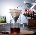 High Borosilicate Glass Handmade Double-Wall Coffee Pot Feature Double Glass Coffee Filter for Drip Coffee Tea Urns