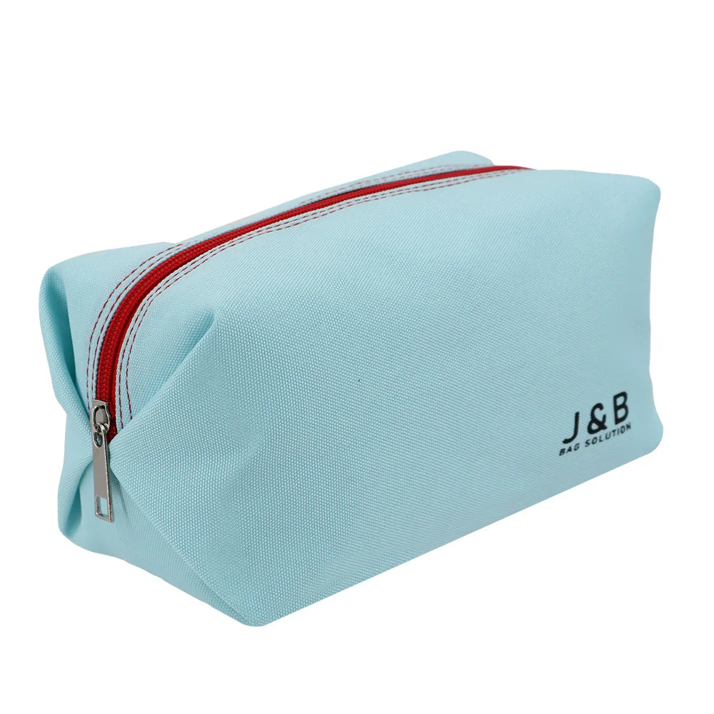600D Makeup Cosmetic Organizer Packaging Zipper Bag Sustainable RPET Customizable Toiletry Wash Pouch Bag With Logo Printed