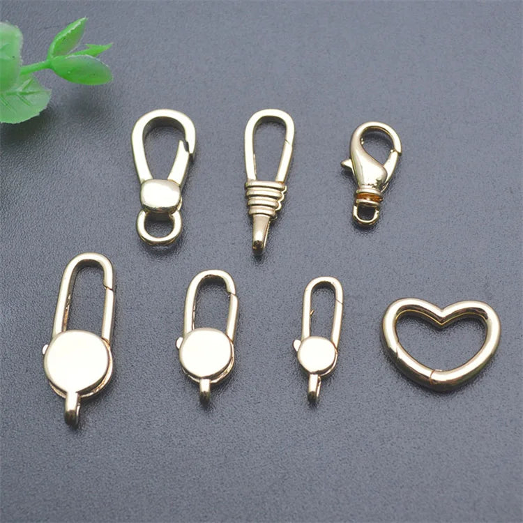 Jewelry Findings Nickel Free Anti Fading Gold Plated Big Size Lobster Clasps Buckles for Necklace Bracelet Making
