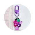 10pcs Custom Simulation Resin Grapes Mini Fruits Keychain Accessories Key Ring Pendant for Key Holder Handbag Decor Jewelry Gift