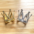 Wholesale Crystal Ball Base Crown Shape Metal Sphere Stand Cake Small Crown for Decoration
