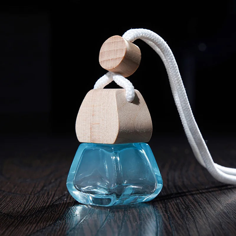Car Glass Perfume Bottle 5ml 10ml Car Pendant Perfume Ornament air Freshener for Essential Oils Diffuser Fragrance Empty Bottle