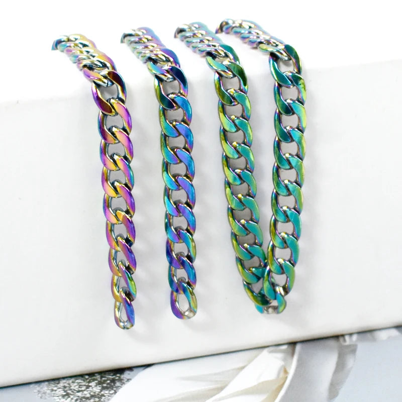 Deepeel RM063 7mm Handbag Hardware Purse Handles Handbag Chains Rainbow Bag Chains
