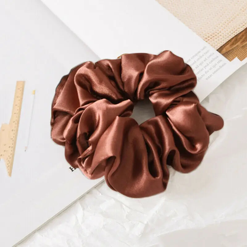 Ladies Elastic Satin Silk Hair Band New Christmas Korean Style Fabric Hairpin Winter Girls' Ponytail Accessory
