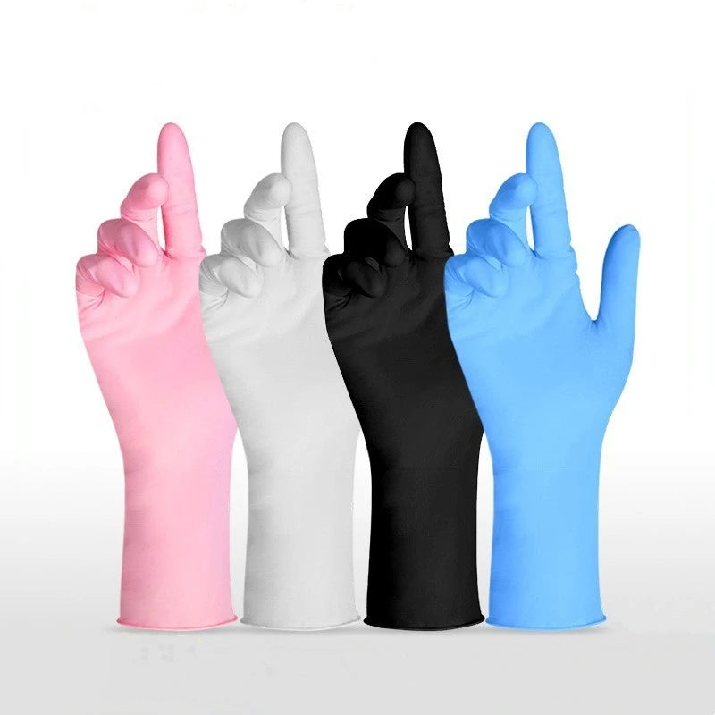 1Pcs Disposable Nitrile Gloves Waterproof Durable Food Grade Medium Gloves for Household Cleaning Beauty Salon Tattoo Use