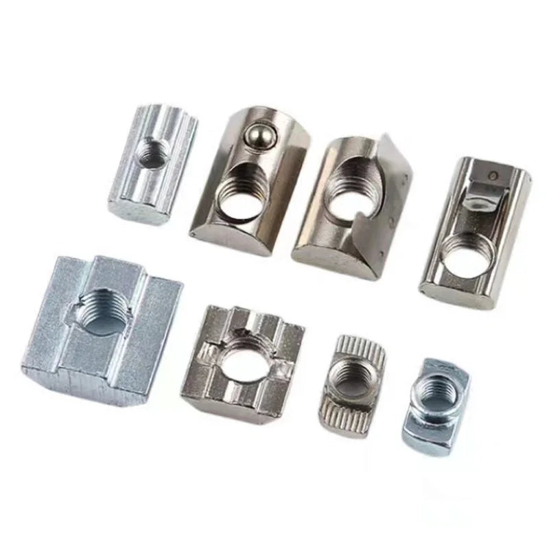 China Manufacturer Factory Price 4040 Hammer T Slot Nuts 8mm Zinc Plated Stainless Steel M4-M8 Class 4.8&6.8 Heavy Duty