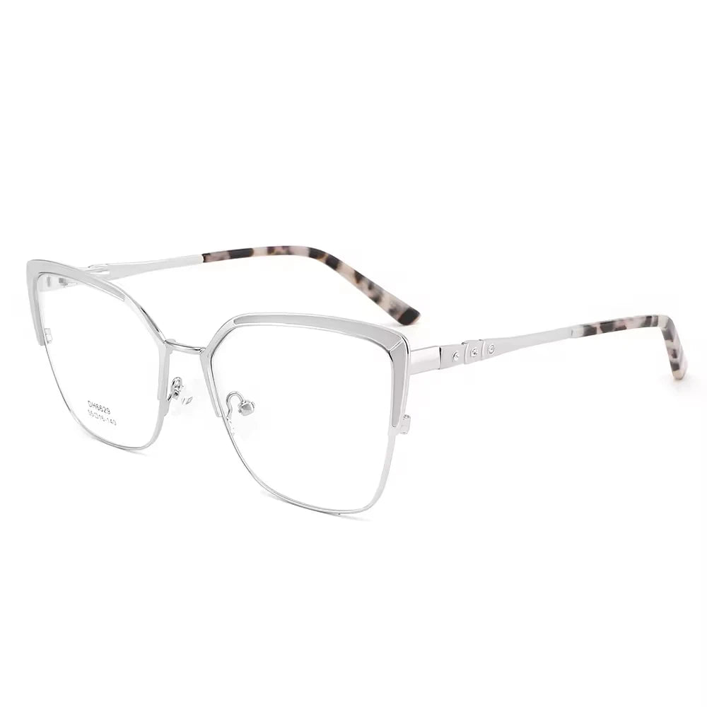 DH6629 High Quality Fashion Large Frame Design Metal Frame Ultralight Optical Glasses for Women