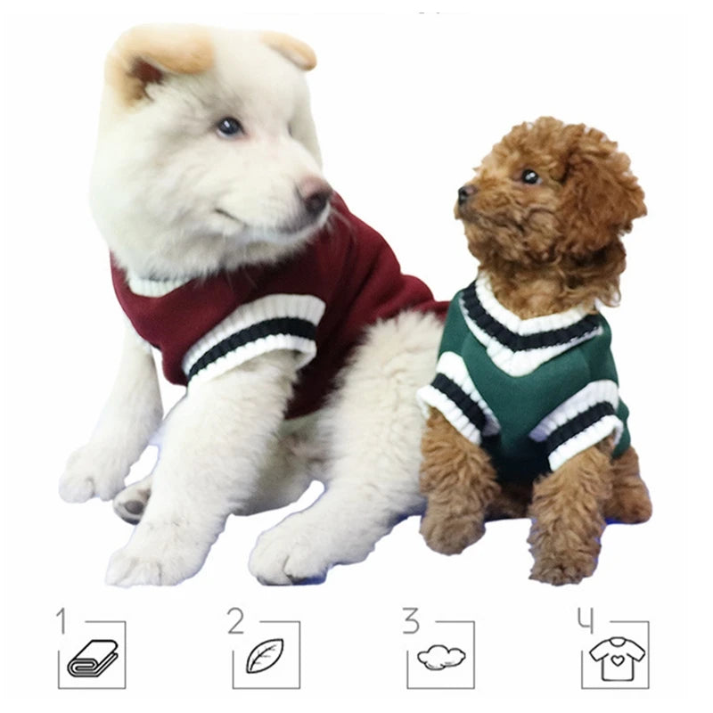 Hot Sale Ins Style Dog Clothing Designer Pet Clothes Dog Winter Warm Knitted Vest for Dogs
