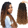 AliLeader Ombre Gypsy Locs Crochet Braid Hair Wavy Goddess Faux Locs Synthetic Hair Extension MegaBDM