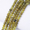 Olive Green Color Nature Jade Round Beads Stone for Bracelet Necklace Jewelry Accessory Loose Beads for Jewelry Making MegaBDM