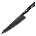 Yjamber Hot Selling 10CR15MOV 3 Layer Steel Kiritsuke Knife with Resin with Gold-foil Handle