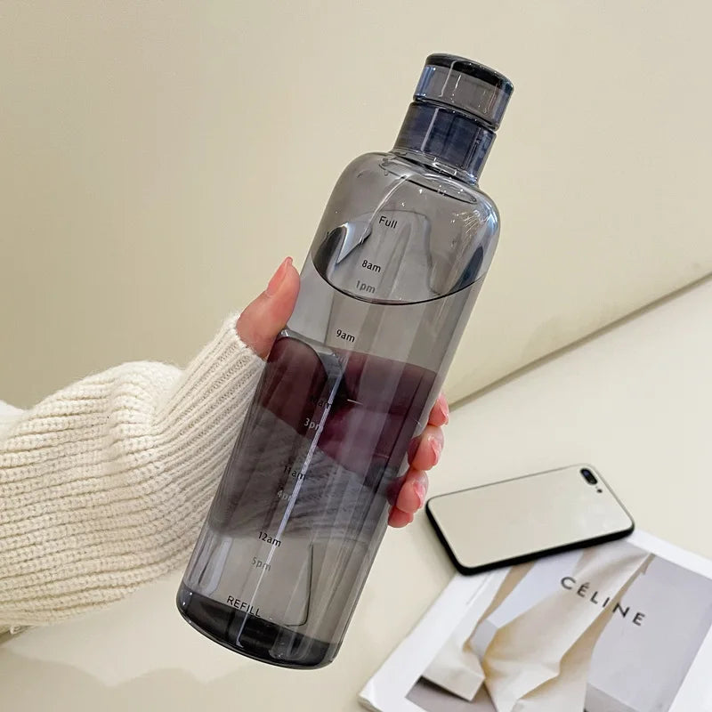 Portable Lightweight Practical Plastic Water Cup Drinking Bottle for Outdoor Sports Transparent Customizable Handy Cup